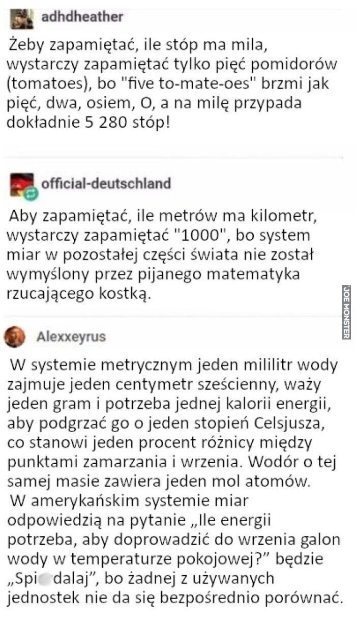 system metryczny jest taki fajny